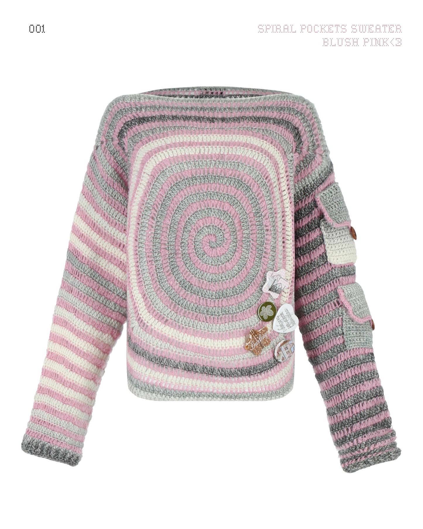 Spiral Pockets Sweater 🎀🐾 blush pink ☆*