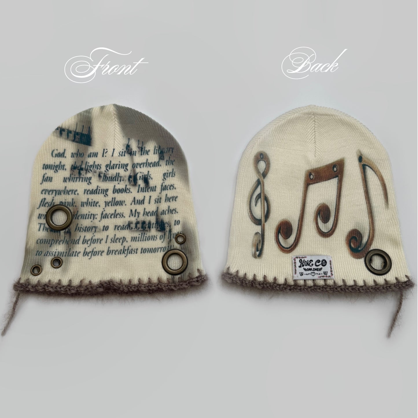 KEY Eyelet Beanies 🎚️🐾