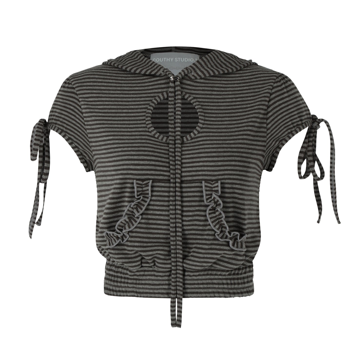 COUTHY STUDIO - Key Striped Hoodie