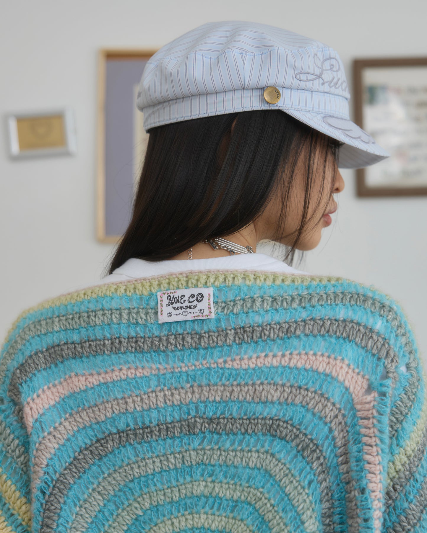Spiral Pockets Sweater 📖🫧blue☆*