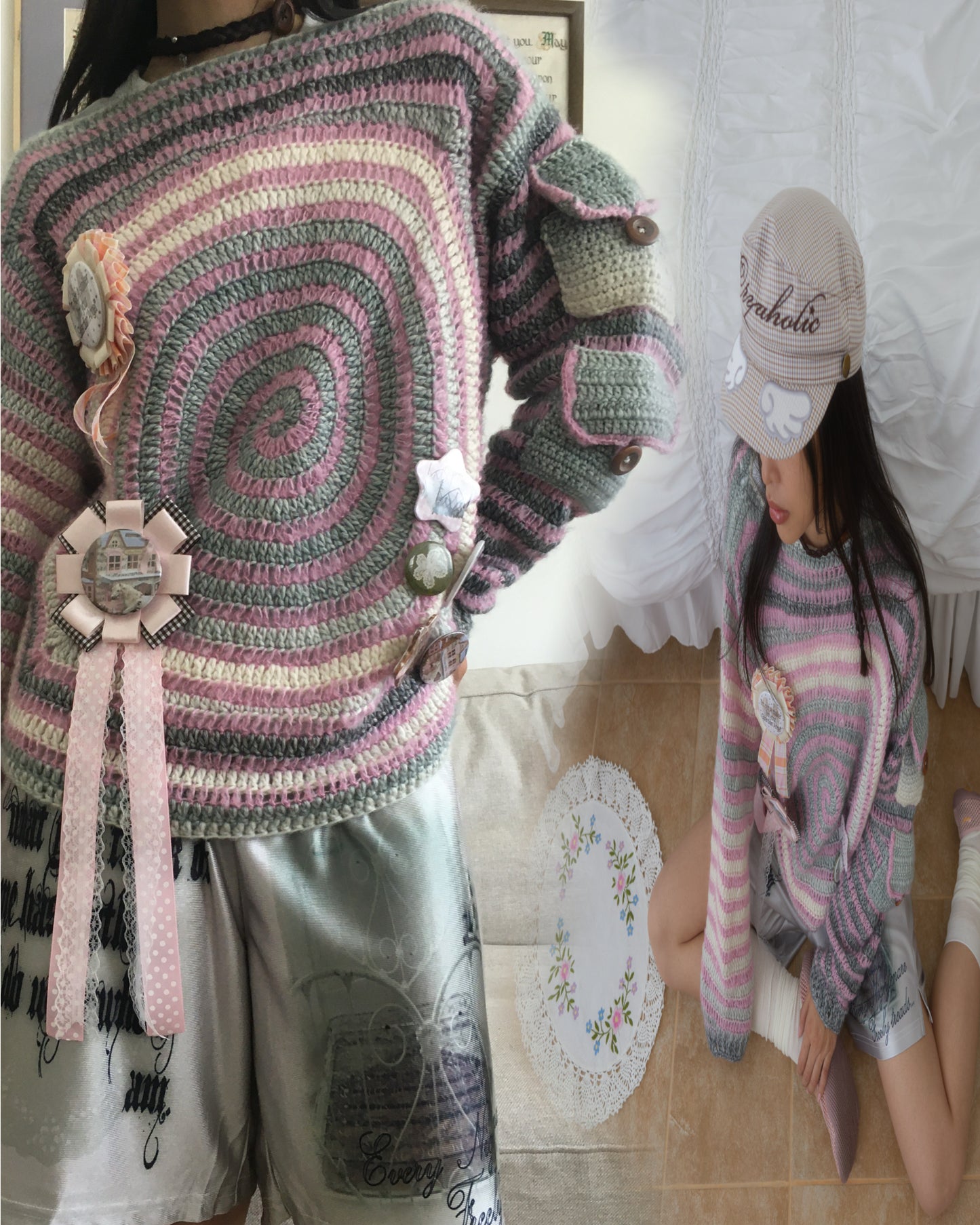 Spiral Pockets Sweater 🎀🐾 blush pink ☆*