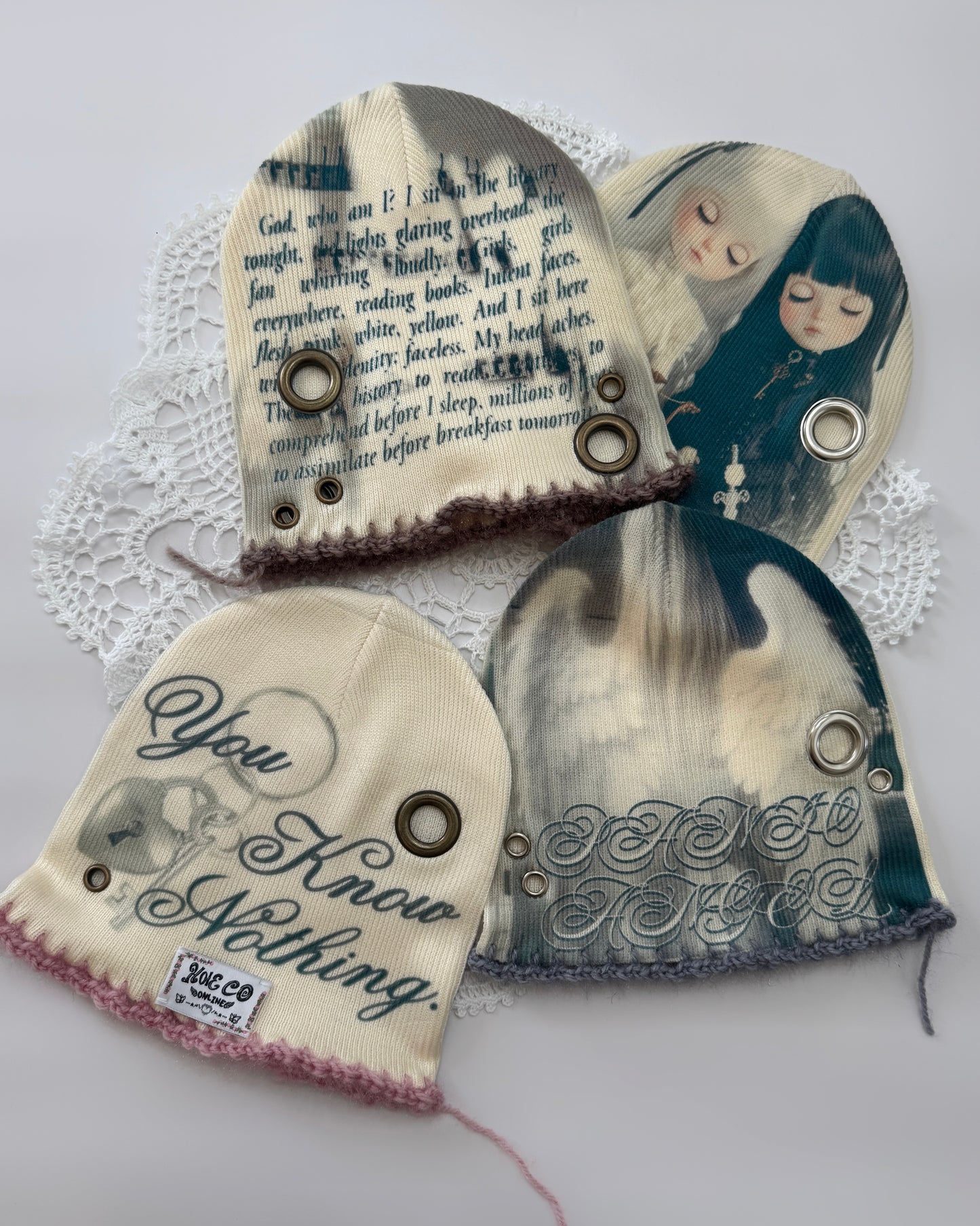 KEY Eyelet Beanies 🎚️🐾