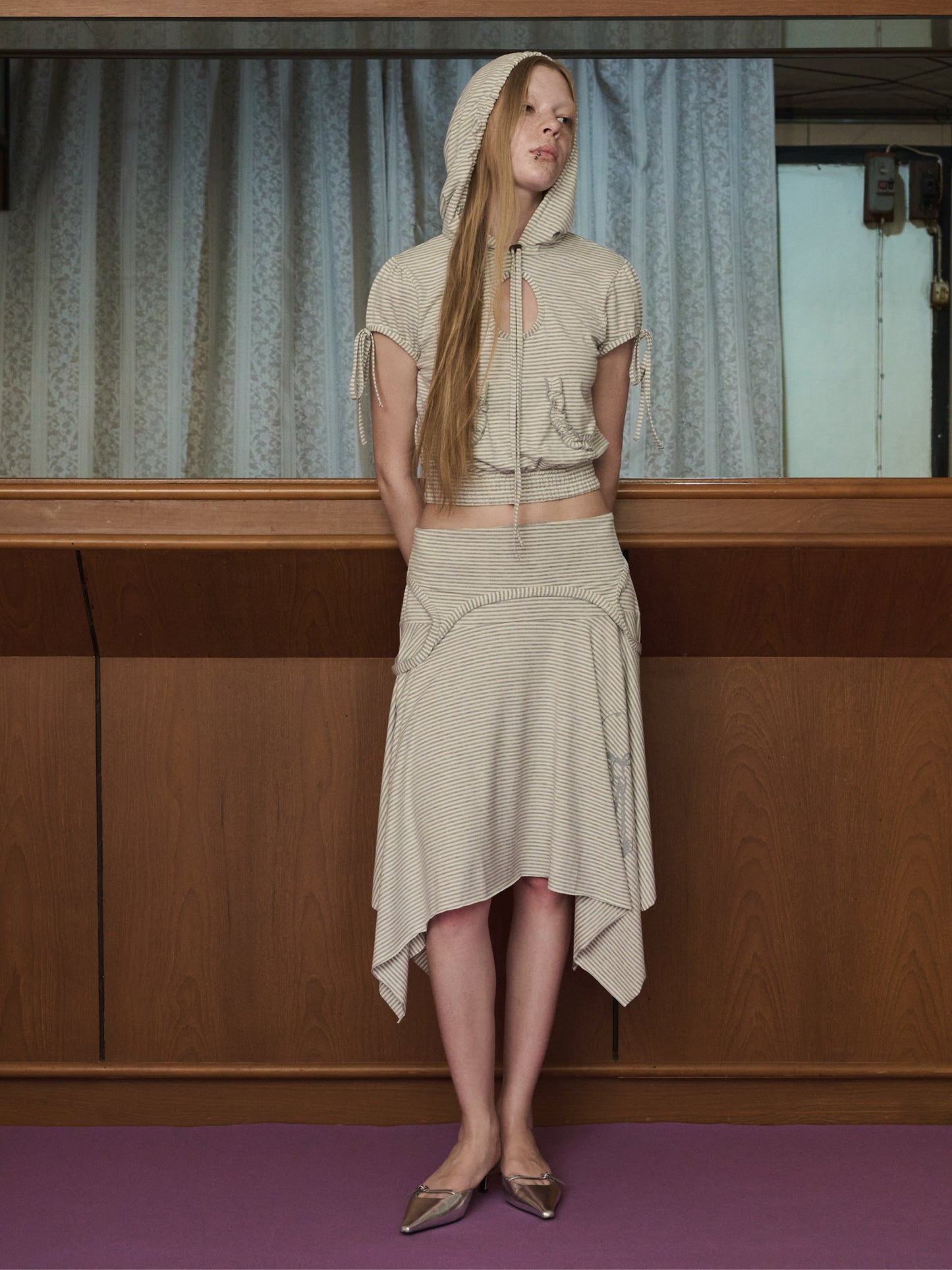 COUTHY STUDIO - Key Striped Skirt