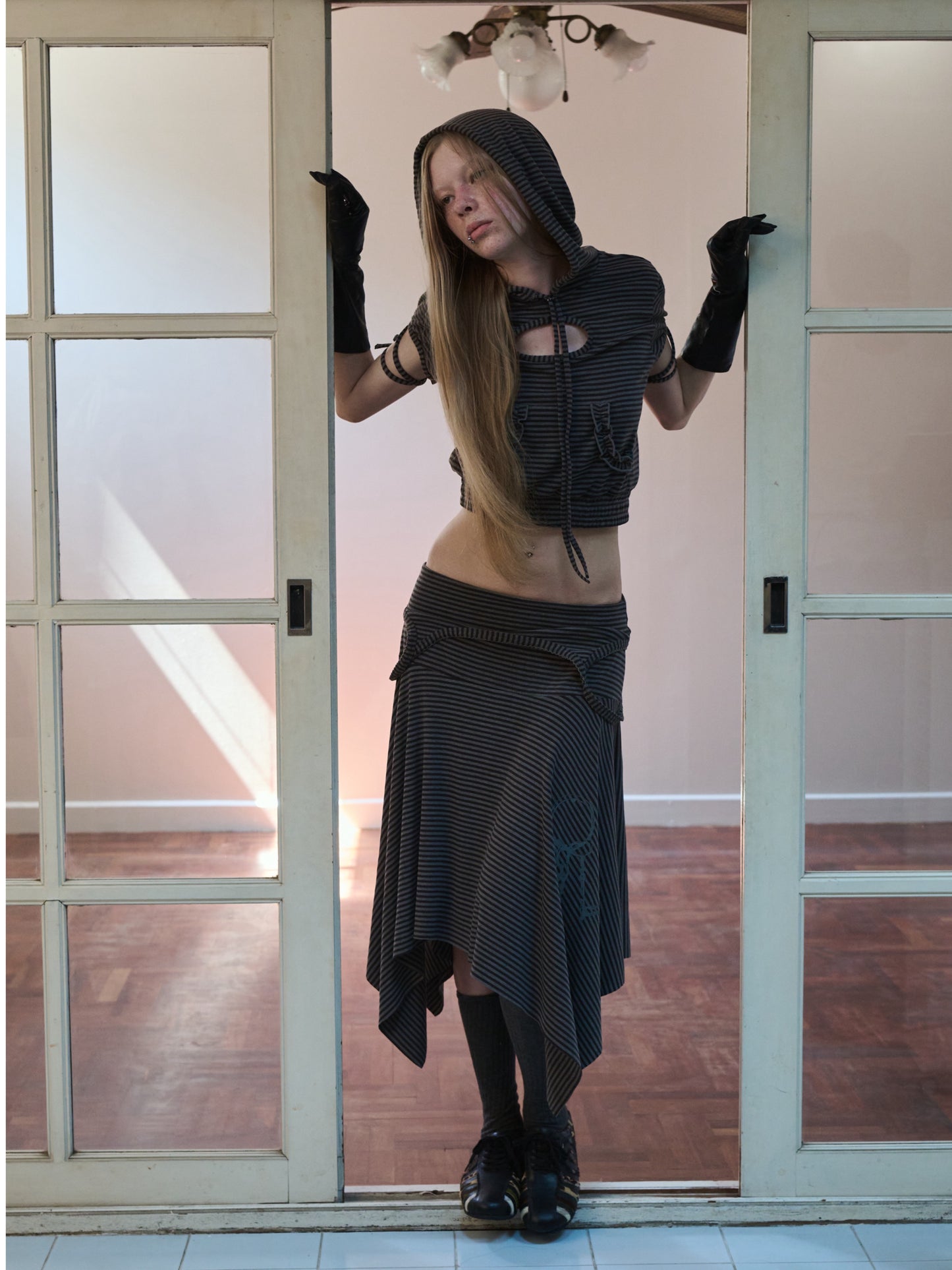 COUTHY STUDIO - Key Striped Skirt